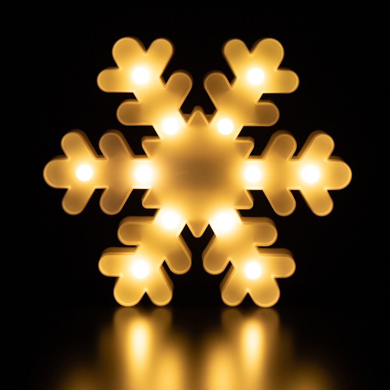 Northlight LED Lighted Snowflake Marquee Christmas Wall Art - 9.5" - White